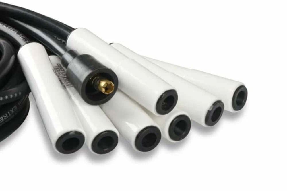 Spark Plug Wire Set - Universal - 180 Deg White Ceramic Boots - 9000C